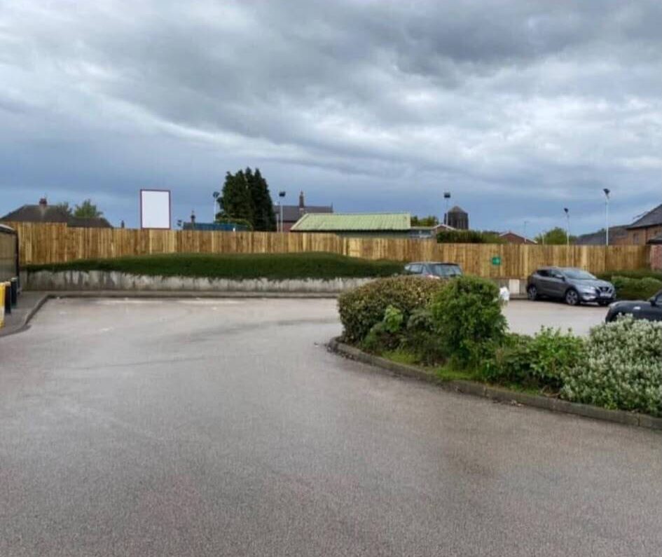 Replacement timber fencing for commercial premises