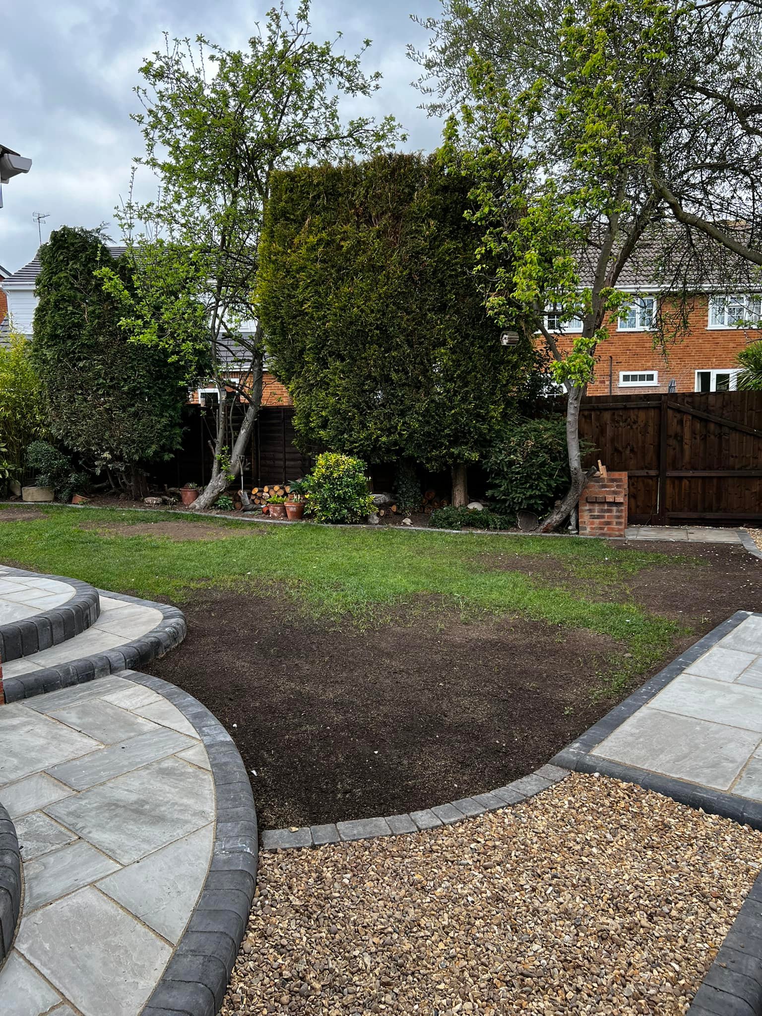 paved garden area in Loughborough & Leicester