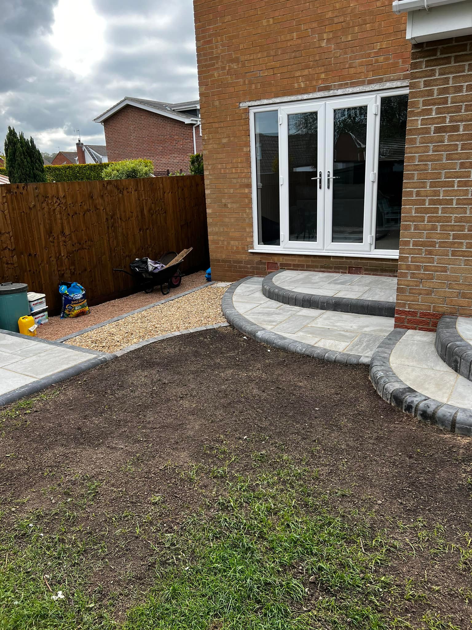 paved step construction in Loughborough & Leicester