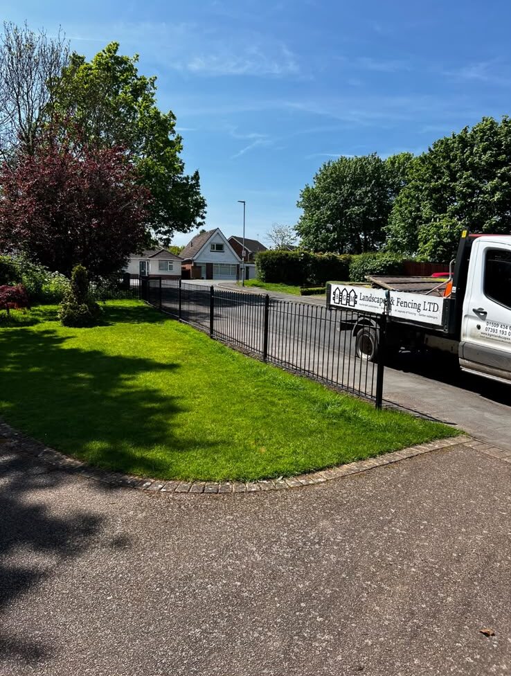 Professional landscaping and fencing completed at a residential property