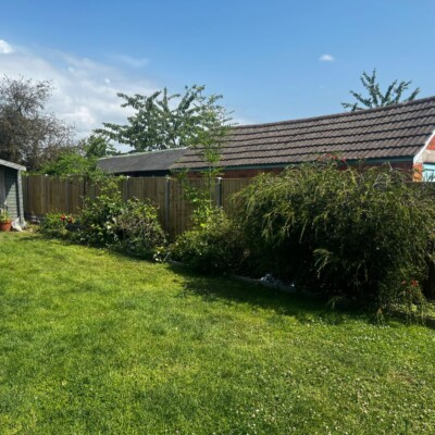 Professional fencing installation with wooden fence panels