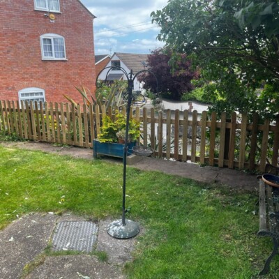 Complete garden transformation with paving and planting