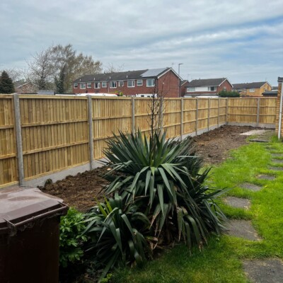 Garden paving and landscaping completed at a residential property