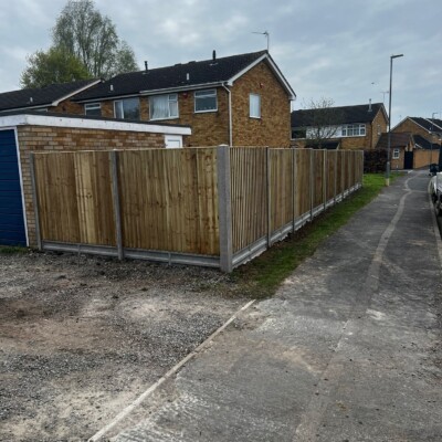 Complete rear garden transformation with paving, lawn and planting