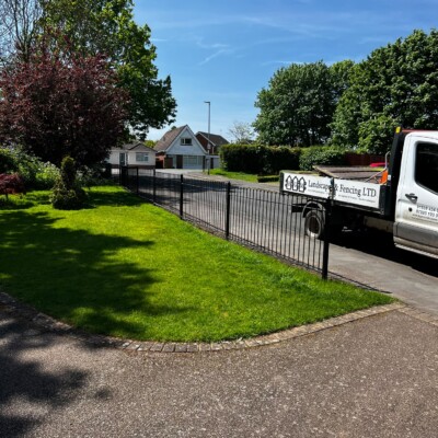New driveway fencing